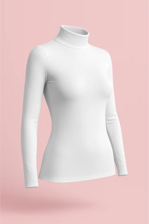 Women's microfiber turtleneck sweater - warm and tight
