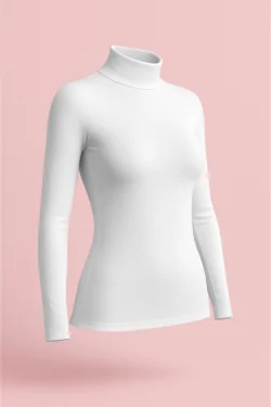 Maglia dolcevita donna microfibra – calda e aderente