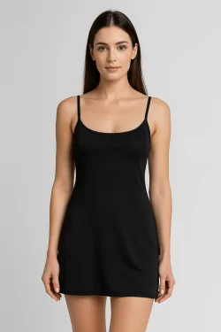 Camisola corta elástica: invisible bajo vestidos cortos
