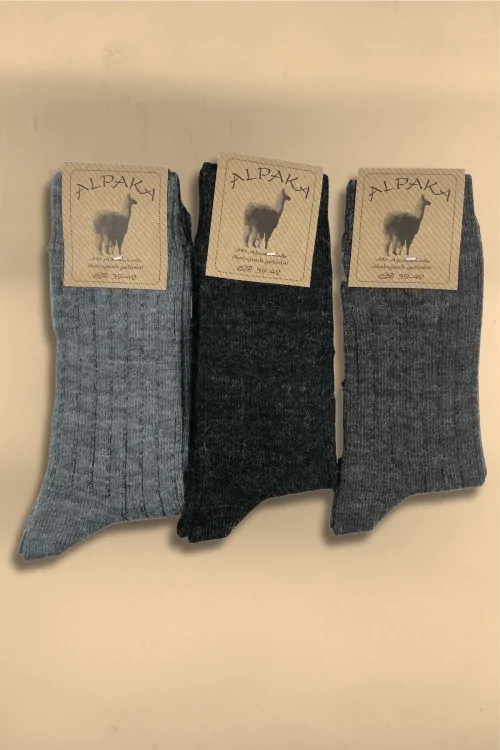 Wool and Alpaca Socks – Warm and Breathable 3 Pairs