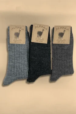 Chaussettes en laine et alpaga – Chaudes et respirantes, 3 paires