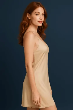 Sottoveste raso ricamata – elegante e confortevole