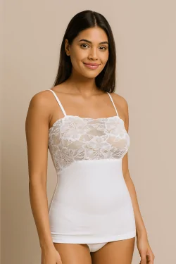 Canottiera pizzo cotone modal – elegante e comoda