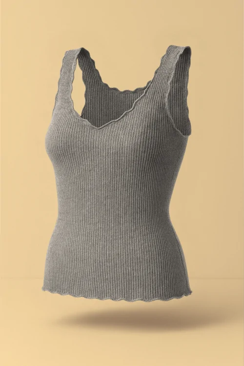 Damen Tanktop aus Wolle und Seide – elegant und natürlich