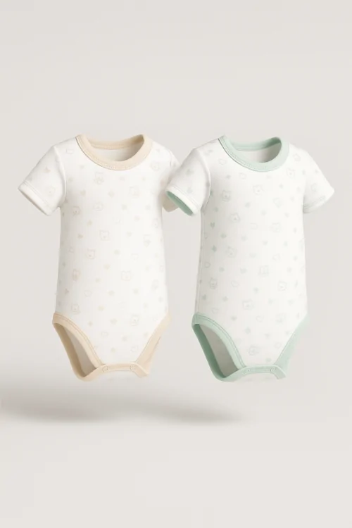 Body bébé en coton chaud – 2 pièces avec décolleté licou
