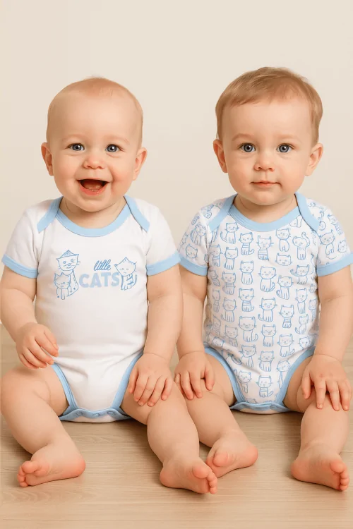 Leichter Babybody aus Baumwolle – atmungsaktiv und bequem (2-teilig)