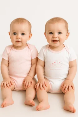Body bébé en coton léger – respirant et confortable (2 pièces)