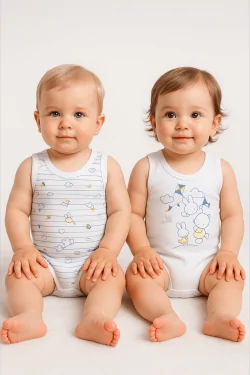 Body de verano para bebé en algodón – fresco y transpirable (2 piezas)