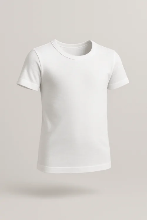 Camiseta de algodón entallada para niños – ligera y fresca (3 piezas)