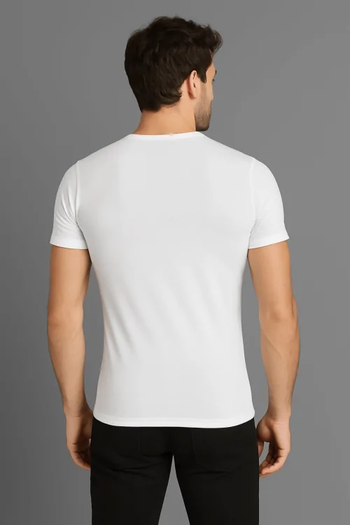 Herren-T-Shirt mit V-Ausschnitt – bequeme Zwei-Wege-Stretch-Baumwolle (3-teilig)