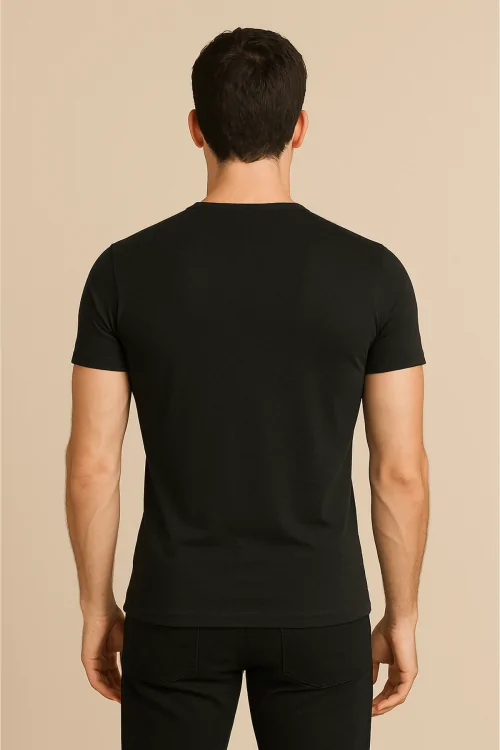 T-shirt col V homme – coton extensible bidirectionnel confortable (3 pièces)