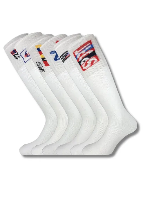 Calcetines deportivos de algodón absorbentes y cómodos (6 pares)