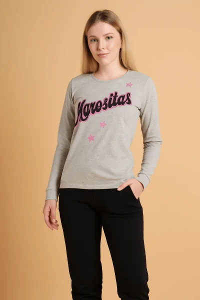 Pyjama pour fille Morositas – Gris chaud et vintage