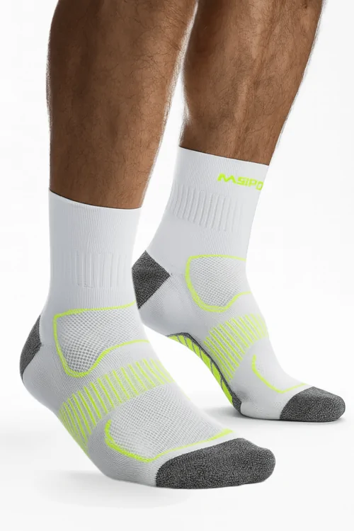 Calcetines profesionales para correr: antiampollas y transpirables.