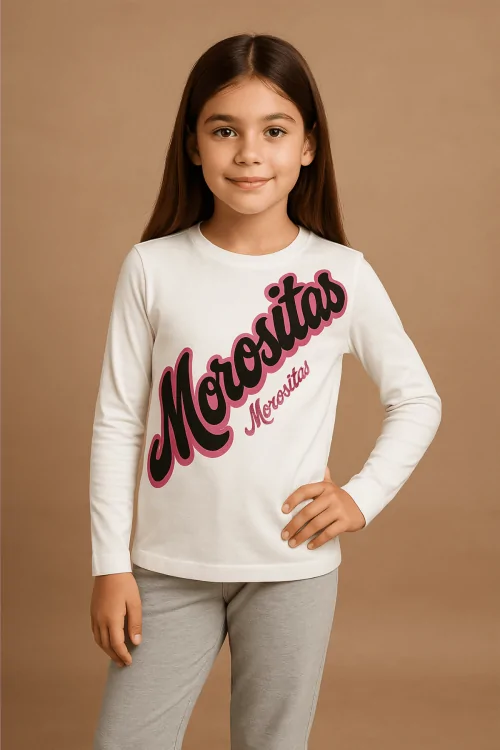 Morositas girls' cotton pajamas – glitter and comfort