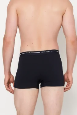 Herren-Boxershorts aus elastischer Baumwolle – 3-teiliger unifarbener Komfort