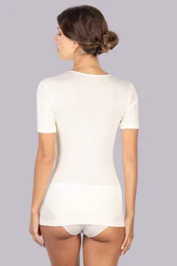Maglia intima donna lana e seta – calore naturale (2pz)