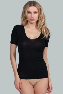 Maglia intima donna lana e seta – calore naturale (2pz)