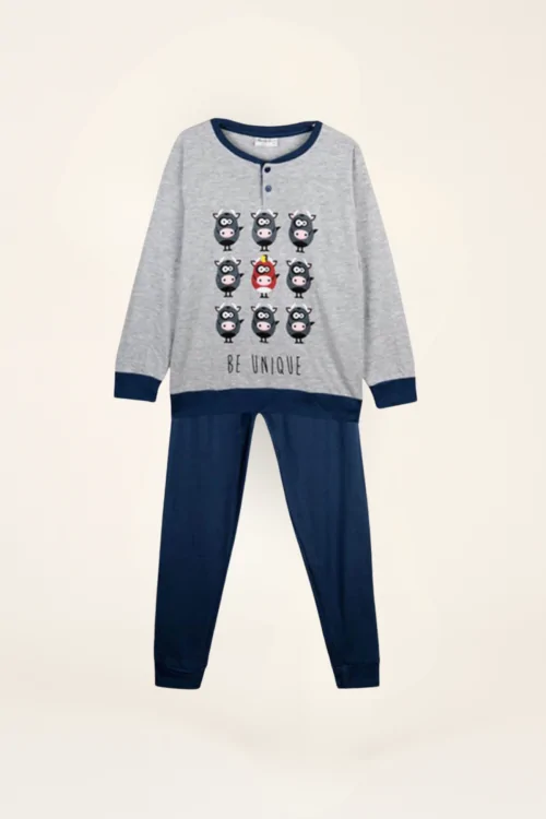 Lightweight cotton pajamas for kids – BE UNIQUE print and comfort