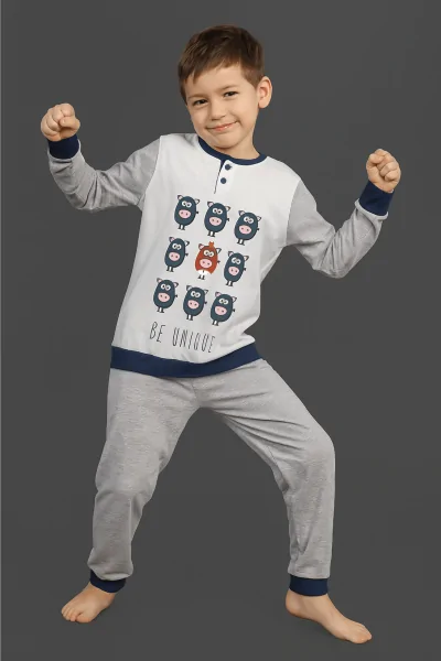 Pyjama léger en coton pour enfants – Imprimé et confort BE UNIQUE