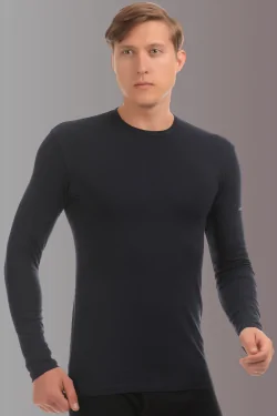 Herren Langarmshirt aus Stretch-Baumwolle – Unterjacke