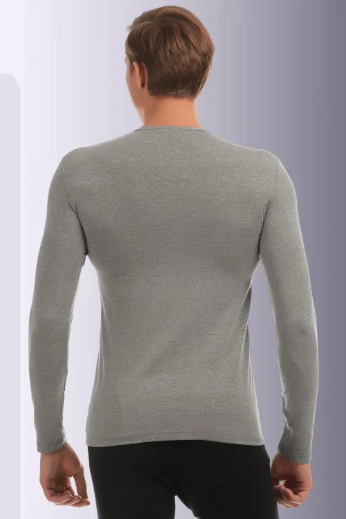 Herren Langarmshirt aus Stretch-Baumwolle – Unterjacke