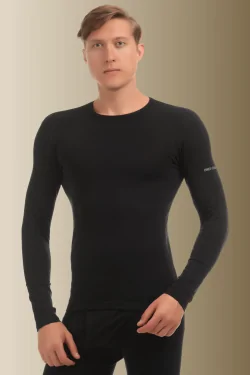 Herren Langarmshirt aus Stretch-Baumwolle – Unterjacke