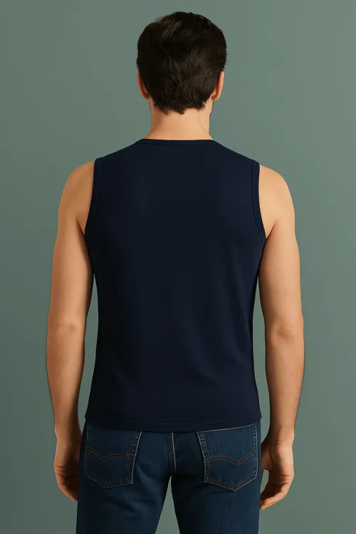 Ärmelloses Herren-Top aus Stretch-Baumwolle – 3-teilig