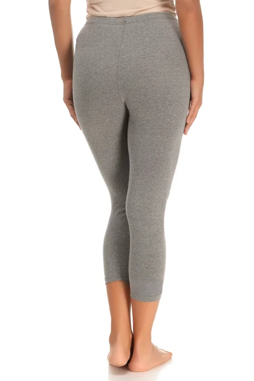 Leggings cortos de algodón elástico para mujer - Varios colores
