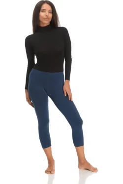 Leggings donna corti cotone elasticizzato – vari colori
