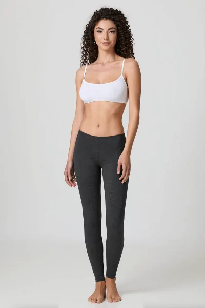 Women's long stretch cotton leggings – various colors