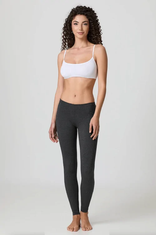 Women's long stretch cotton leggings – various colors