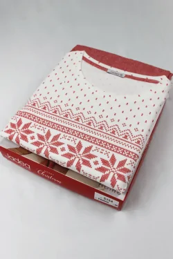 Damen Winter-Baumwollpyjama – warm, hautfreundlich, atmungsaktiv