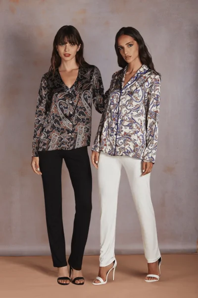 Pigiama Donna Elegante Paisley – Morbido, Made in Italy