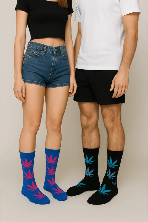 Leaf Pattern Socks – 3-Pack – Breathable Comfort