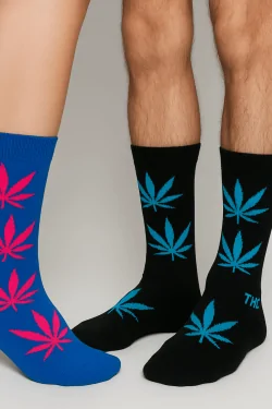 Leaf Pattern Socks – 3-Pack – Breathable Comfort