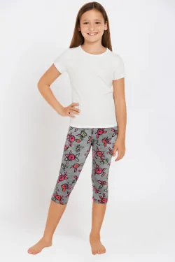 Leggings Bambina 9/10 Anni 3/4 – Cotone Elasticizzato Fantasia Floreale