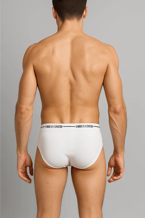 Enrico Coveri Men's Briefs – 3 Pairs of Bi-Elastic Cotton
