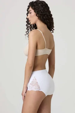 Braguita maxi de mujer en algodón elástico con encaje
