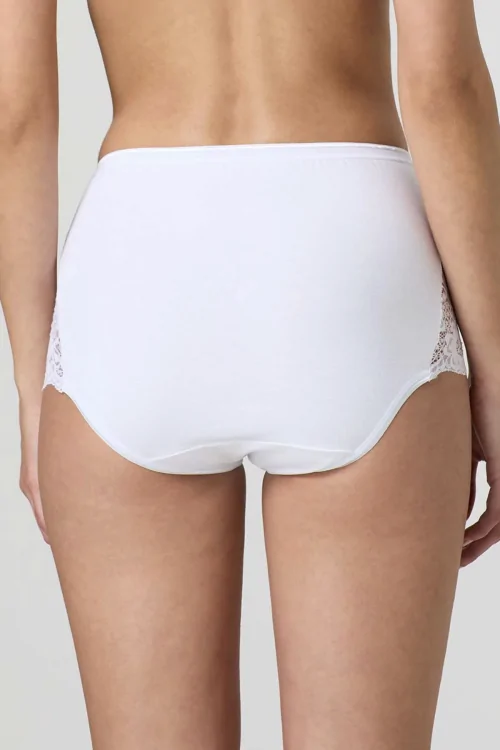 Culotte maxi femme en coton stretch avec dentelle