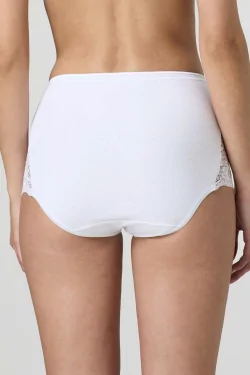 Culotte maxi femme en coton stretch avec dentelle