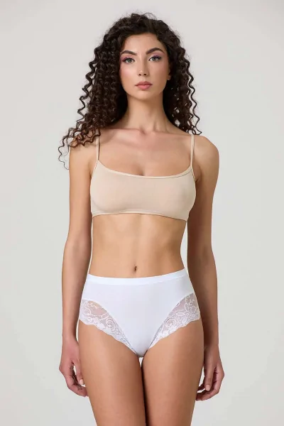 Culottes en dentelle de coton modal pour femme – 3 paires