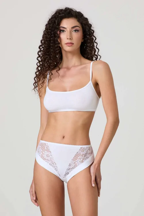 High-Cut-Slip aus Spitze – bequeme, feminine Unterwäsche (3-teilig)