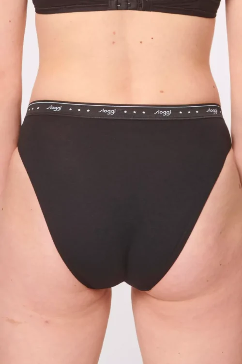 Braguitas cómodas de corte alto estilo Sloggi (paquete de 2)