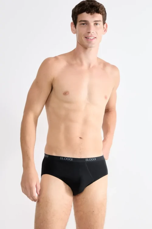 Slip homme SLOGGI Midi Basic avec élastique doux