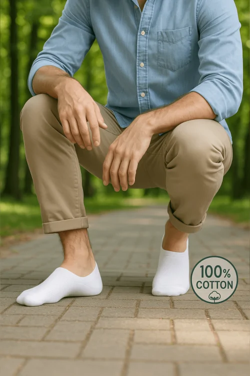 Calcetines de algodón para hombre: frescos y cómodos a diario (paquete de 3)
