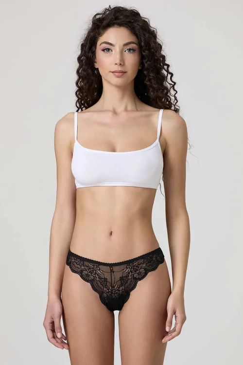 Slip brésilien en dentelle pour femme – Élégant et invisible sous les vêtements (3 pièces)