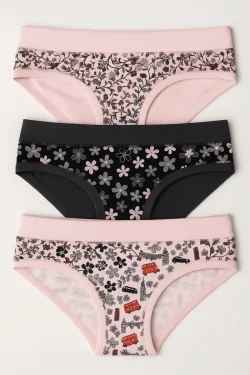 Slip ragazza fascia alta – Comodi, colorati, 3 pezzi