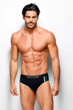 Slip uomo Enrico Coveri in cotone elasticizzato, 3 pezzi