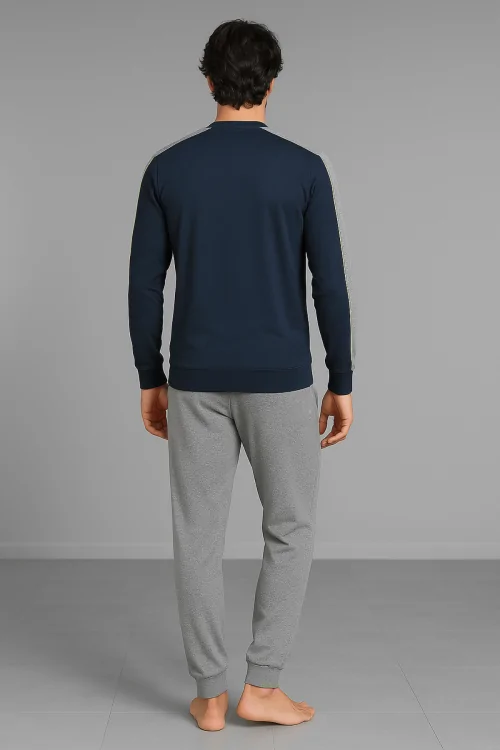 Lightweight men's pajamas – 100% UMBRO serafino cotton